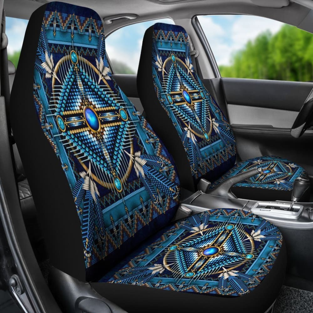 Mandala Blue Native American Design Car Seat Covers 093223 - YourCarButBetter