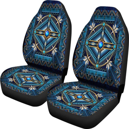 Mandala Blue Native American Design Car Seat Covers 093223 - YourCarButBetter