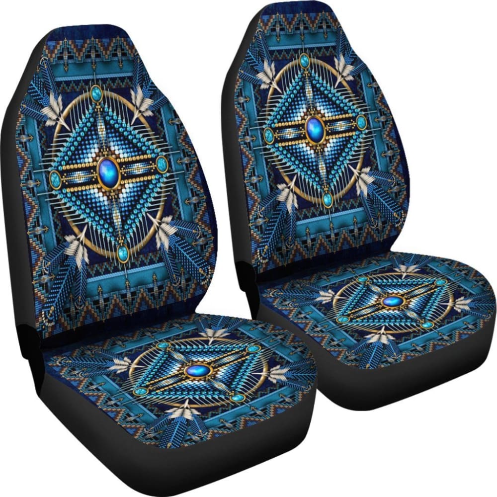 Mandala Blue Native American Design Car Seat Covers 093223 - YourCarButBetter