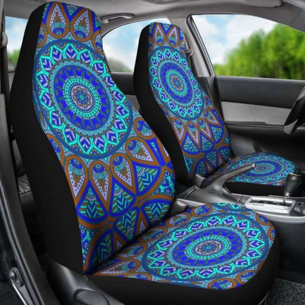 Mandala Design Blue Car Seat Covers 105905 - YourCarButBetter