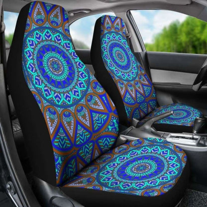 Mandala Design Blue Car Seat Covers 105905 - YourCarButBetter