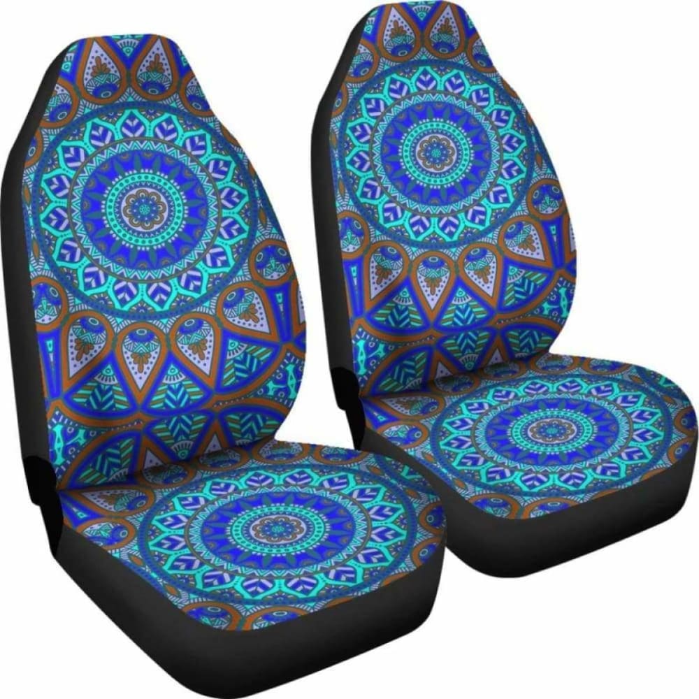 Mandala Design Blue Car Seat Covers 105905 - YourCarButBetter