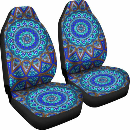Mandala Design Blue Car Seat Covers 105905 - YourCarButBetter