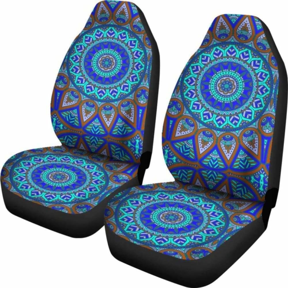 Mandala Design Blue Car Seat Covers 105905 - YourCarButBetter