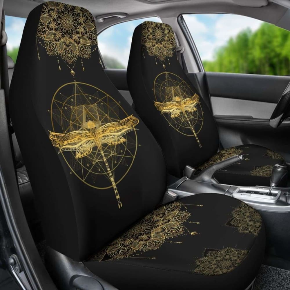 Mandala Pentagram Dragonfly Car Seat Cover 135711