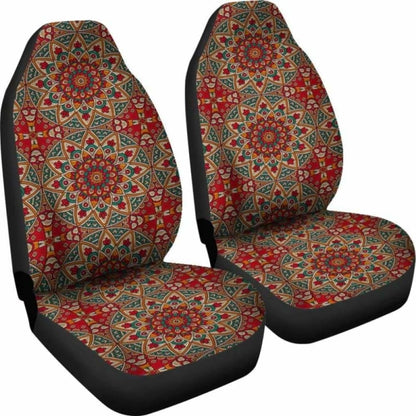 Mandala Red Car Seat Covers 105905 - YourCarButBetter
