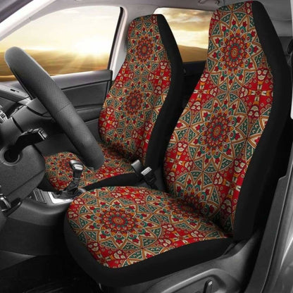 Mandala Red Car Seat Covers 105905 - YourCarButBetter