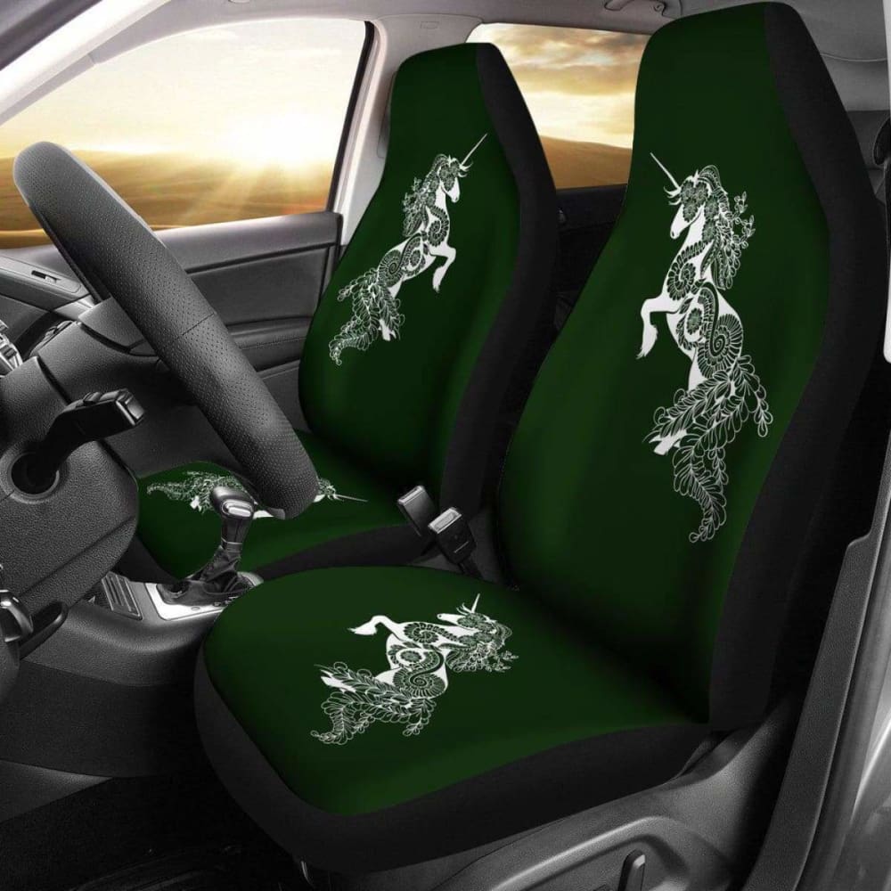 Mandala Unicorn - Olive - Car Seat Covers 170817