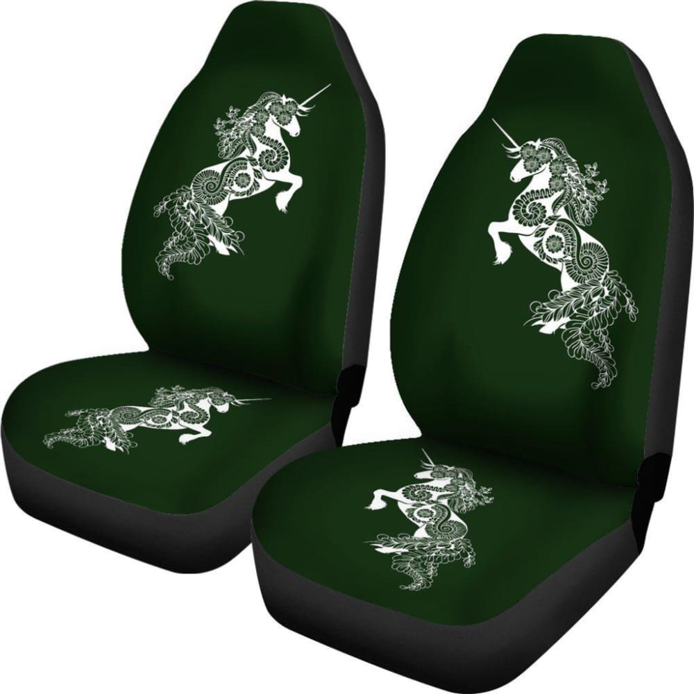 Mandala Unicorn Olive Car Seat Covers Amazing Gift Ideas 184610 - YourCarButBetter