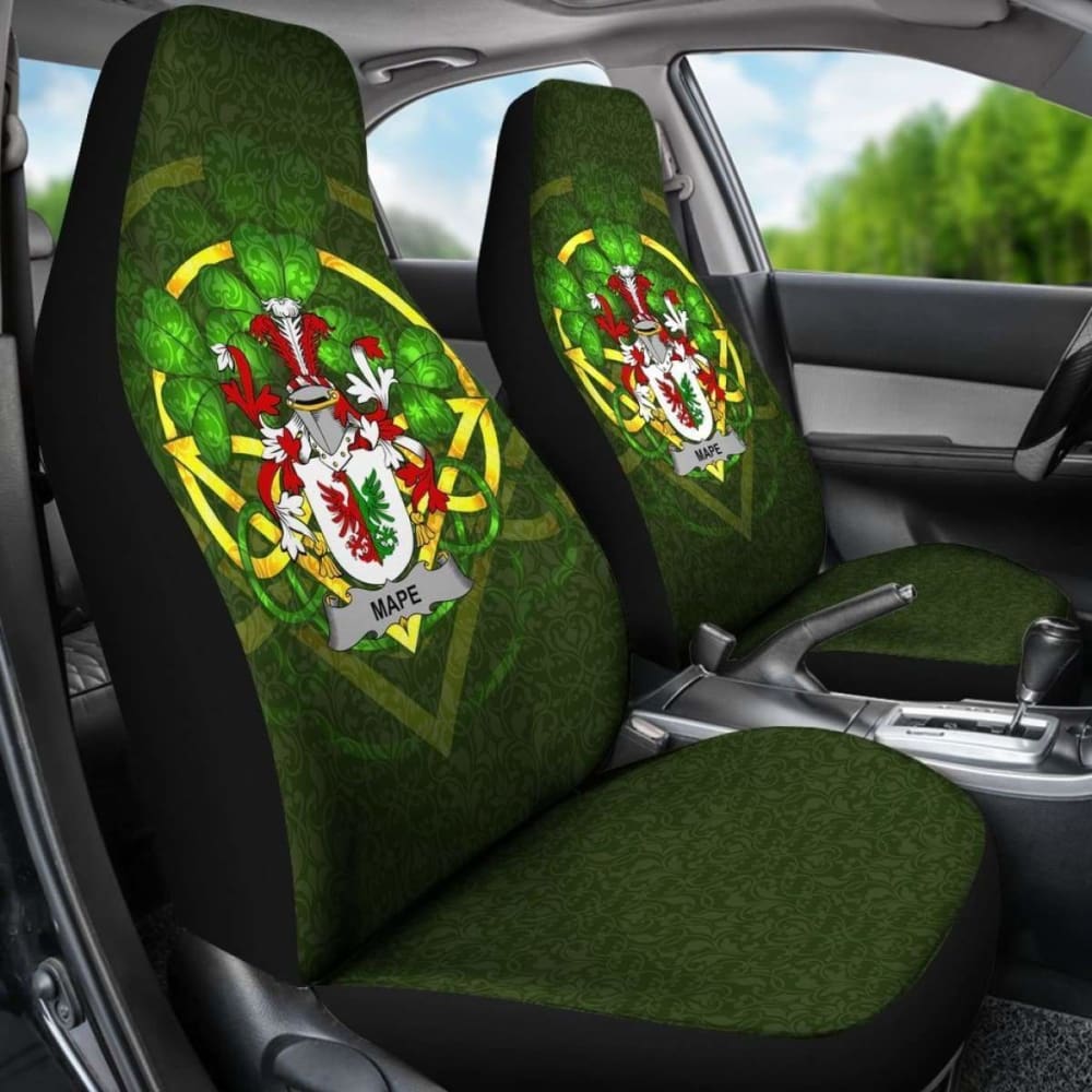 Mape Ireland Car Seat Cover Celtic Shamrock (Set Of Two) 154230 - YourCarButBetter