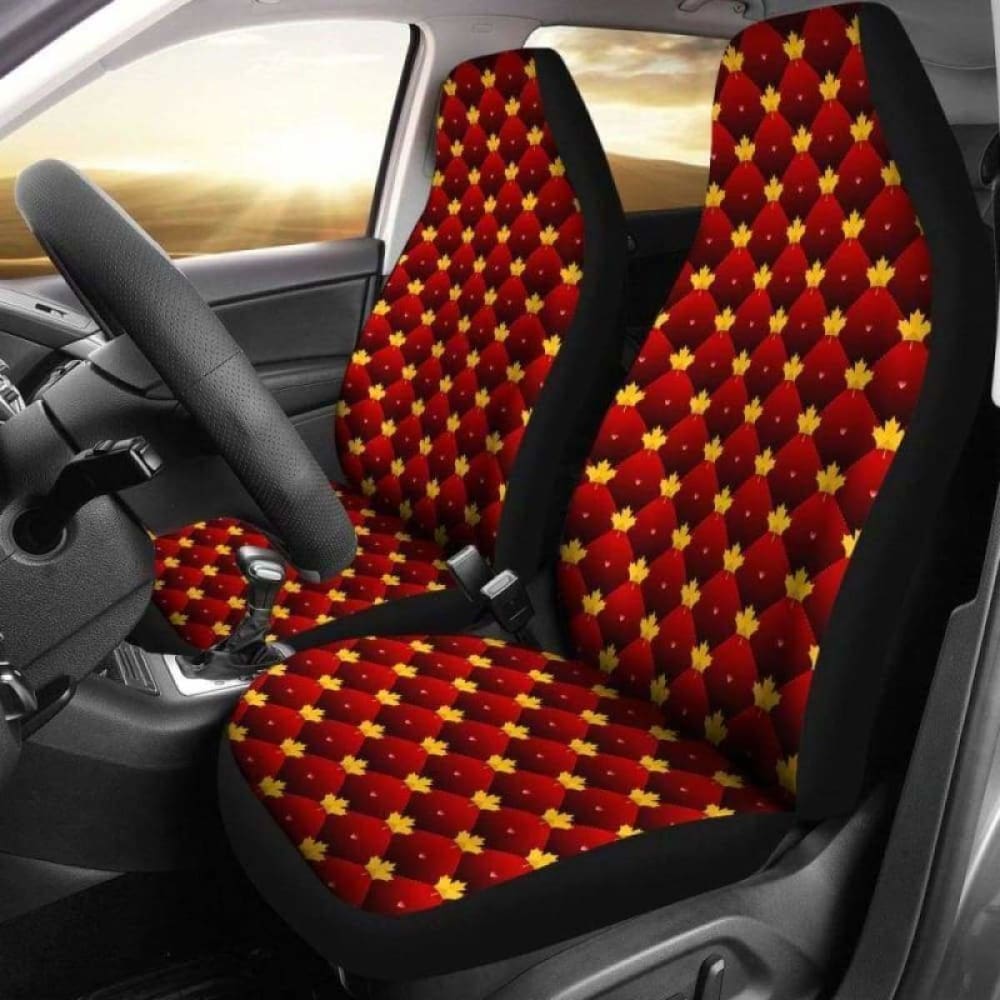 Maple Leaf Pattern Car Seat Covers 174914 - YourCarButBetter