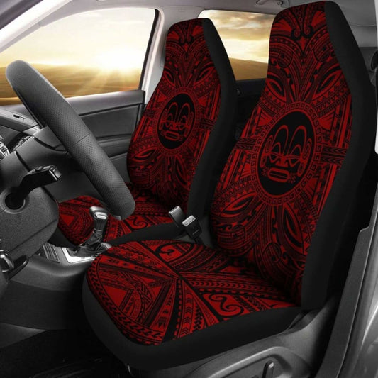 Marquesas Islands Car Seat Cover - Marquesas Islands Coat Of Arms Polynesian Red Black 105905 - YourCarButBetter
