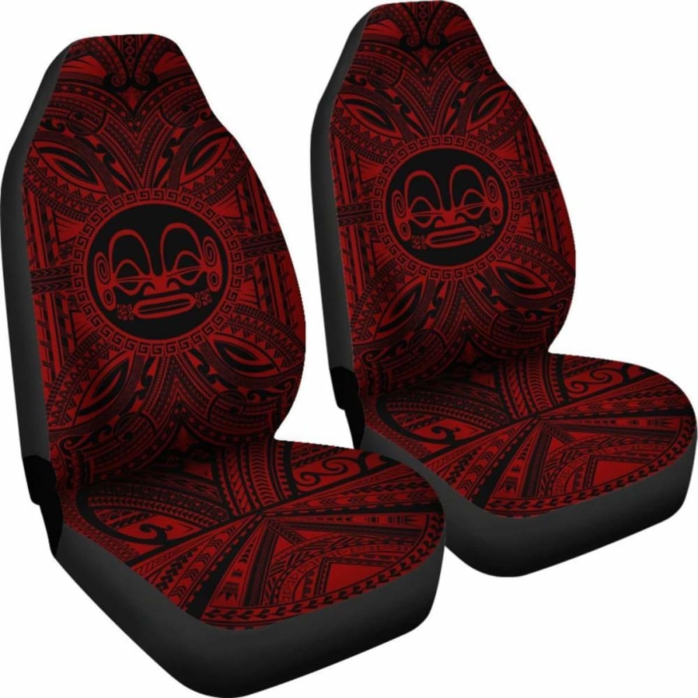 Marquesas Islands Car Seat Cover - Marquesas Islands Coat Of Arms Polynesian Red Black 105905 - YourCarButBetter