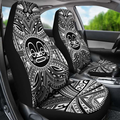 Marquesas Islands Car Seat Cover - Marquesas Islands Coat Of Arms Polynesian White Black 105905 - YourCarButBetter