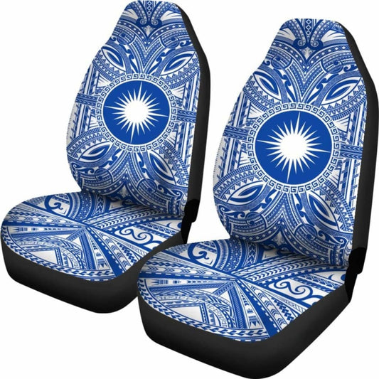 Marshall Islands Car Seat Cover - Marshall Islands Coat Of Arms Polynesian Flag Color 105905 - YourCarButBetter