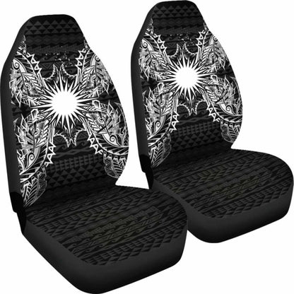 Marshall Islands Car Seat Cover - Marshall Islands Flag Map Black - 105905 - YourCarButBetter