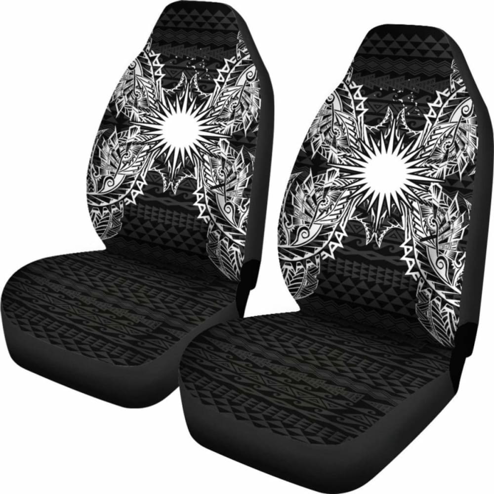 Marshall Islands Car Seat Cover - Marshall Islands Flag Map Black - 105905 - YourCarButBetter
