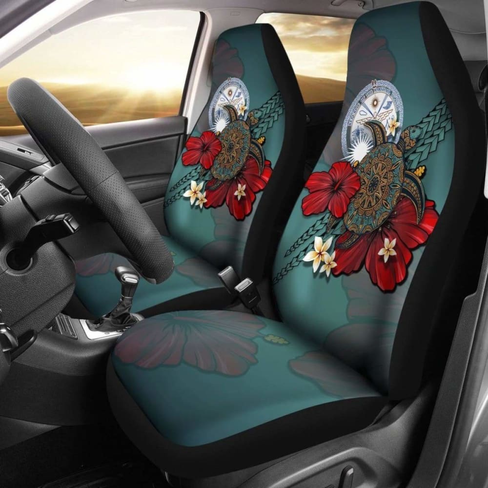 Marshall Islands Car Seat Covers Blue Turtle Tribal Amazing 091114 - YourCarButBetter