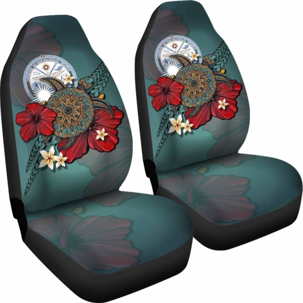Marshall Islands Car Seat Covers Blue Turtle Tribal Amazing 091114 - YourCarButBetter