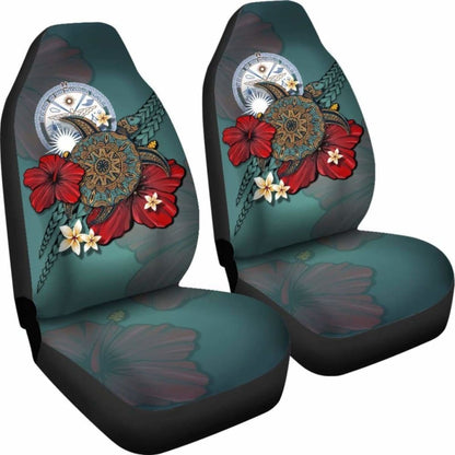 Marshall Islands Car Seat Covers Blue Turtle Tribal Amazing 091114 - YourCarButBetter