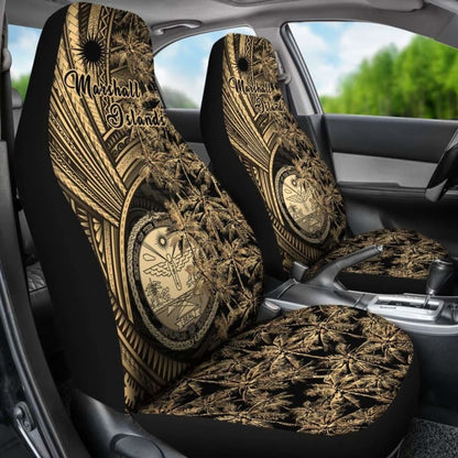 Marshall Islands Car Seat Covers Polynesian With Coconut Tree 105905 - YourCarButBetter