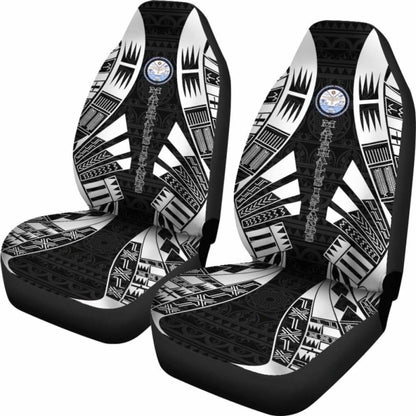 Marshall Islands Car Seat Covers - Marshall Islands Seal Polynesian Tattoo Black - 9 174914 - YourCarButBetter