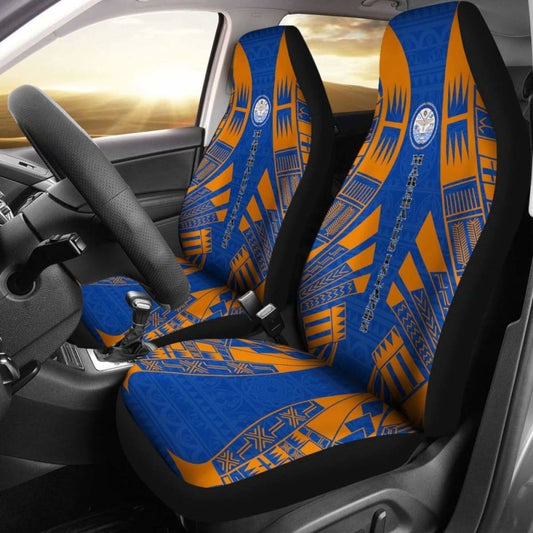 Marshall Islands Car Seat Covers - Marshall Islands Seal Polynesian Tattoo Flag - 9 174914 - YourCarButBetter