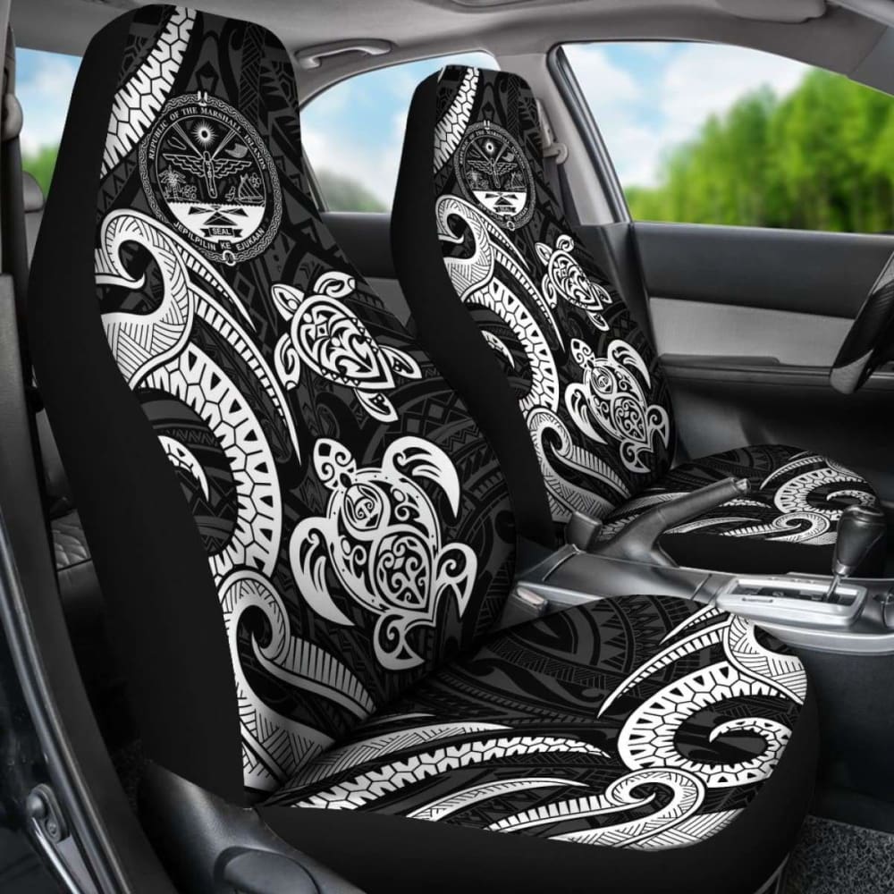 Marshall Islands Car Seat Covers - Tentacle Turtle White - 091114 - YourCarButBetter