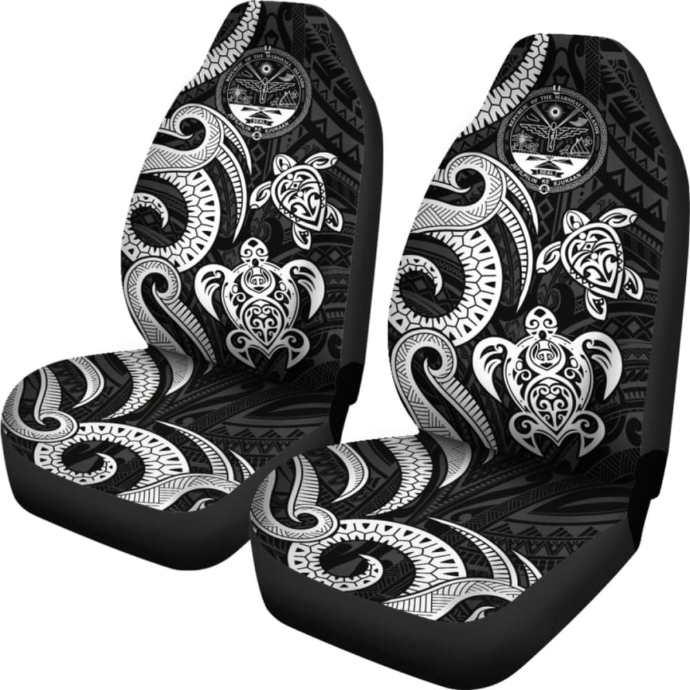 Marshall Islands Car Seat Covers - Tentacle Turtle White - 091114 - YourCarButBetter