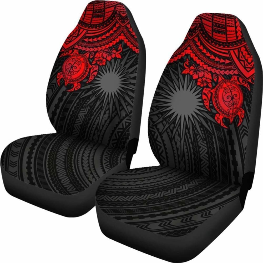 Marshall Islands Polynesian Car Seat Covers - Red Turtle - Amazing 091114 - YourCarButBetter