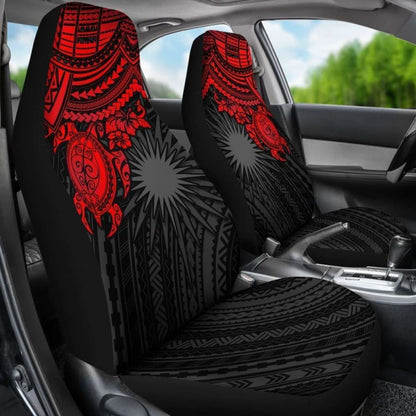 Marshall Islands Polynesian Car Seat Covers - Red Turtle - Amazing 091114 - YourCarButBetter