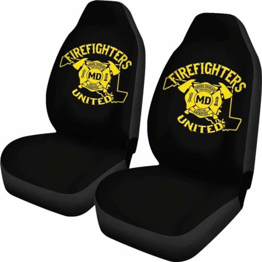 Maryland Firefighters United Car Seat Covers 101211