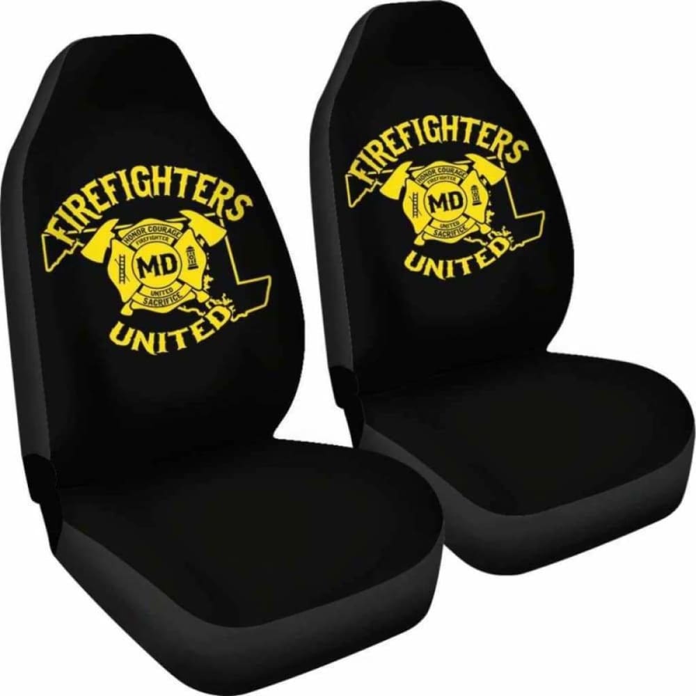 Maryland Firefighters United Car Seat Covers 101211