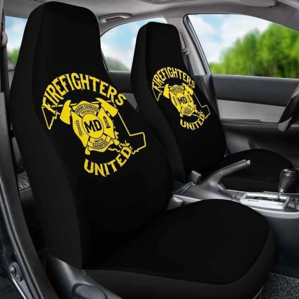 Maryland Firefighters United Car Seat Covers 101211