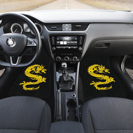 Master Dragon Yellow Gold Car Floor Mats 211803 - YourCarButBetter