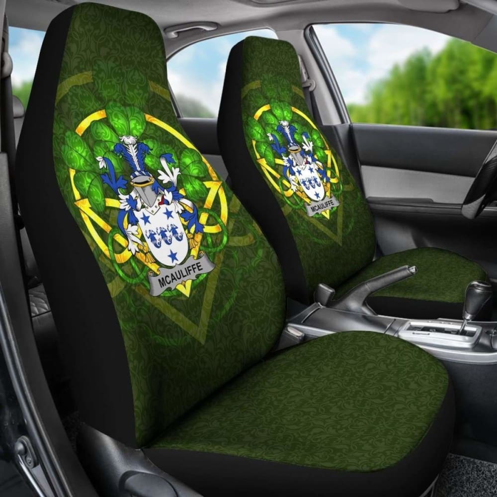 Mcauliffe Ireland Car Seat Cover Celtic Shamrock (Set Of Two) 154230 - YourCarButBetter