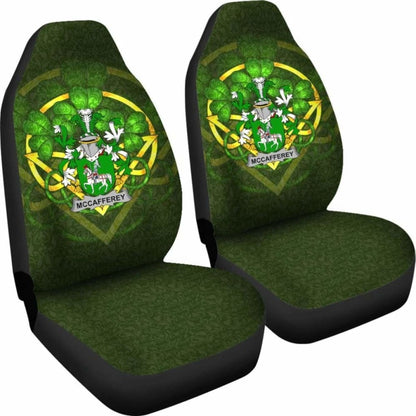 Mccafferey Or Mccaffrey Ireland Car Seat Cover Celtic Shamrock (Set Of Two) 154230 - YourCarButBetter