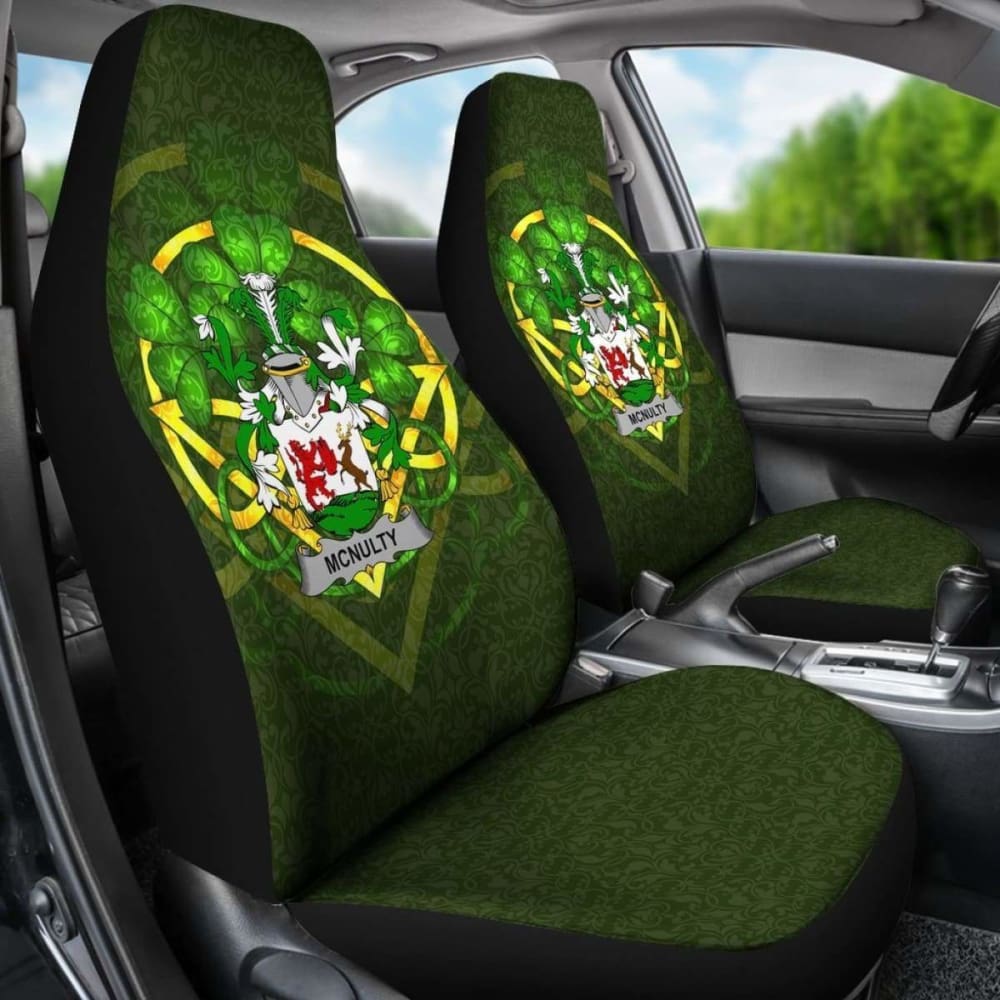 Mcnulty Ireland Car Seat Cover Celtic Shamrock (Set Of Two) 154230 - YourCarButBetter