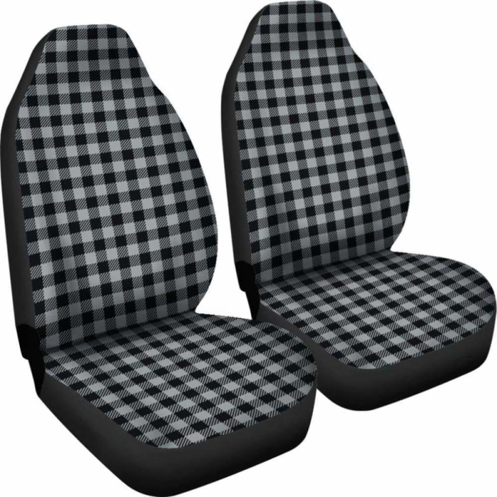 Medium Gray Buffalo Plaid Car Seat Covers 105905 - YourCarButBetter