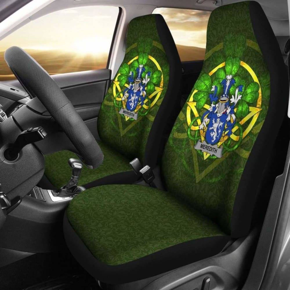 Meredith Ireland Car Seat Cover Celtic Shamrock (Set Of Two) 154230 - YourCarButBetter