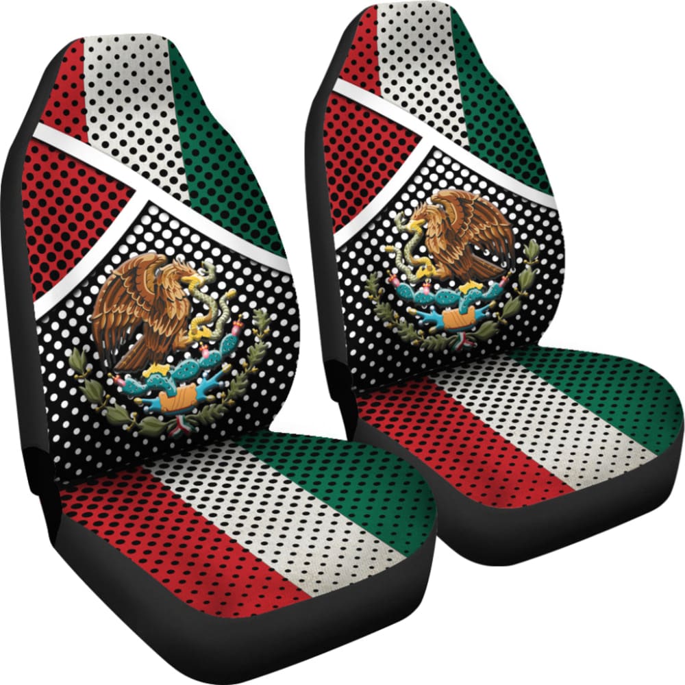 Mexican Flag Car Seat Cover Circular Dot Pattern 550317 - YourCarButBetter