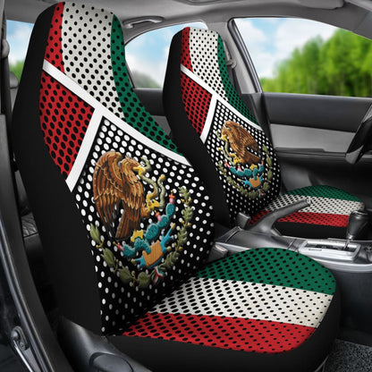 Mexican Flag Car Seat Cover Circular Dot Pattern 550317 - YourCarButBetter