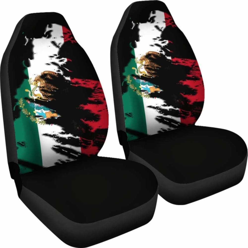 Mexico Flag Painting Car Seat Cover 4 153908 - YourCarButBetter