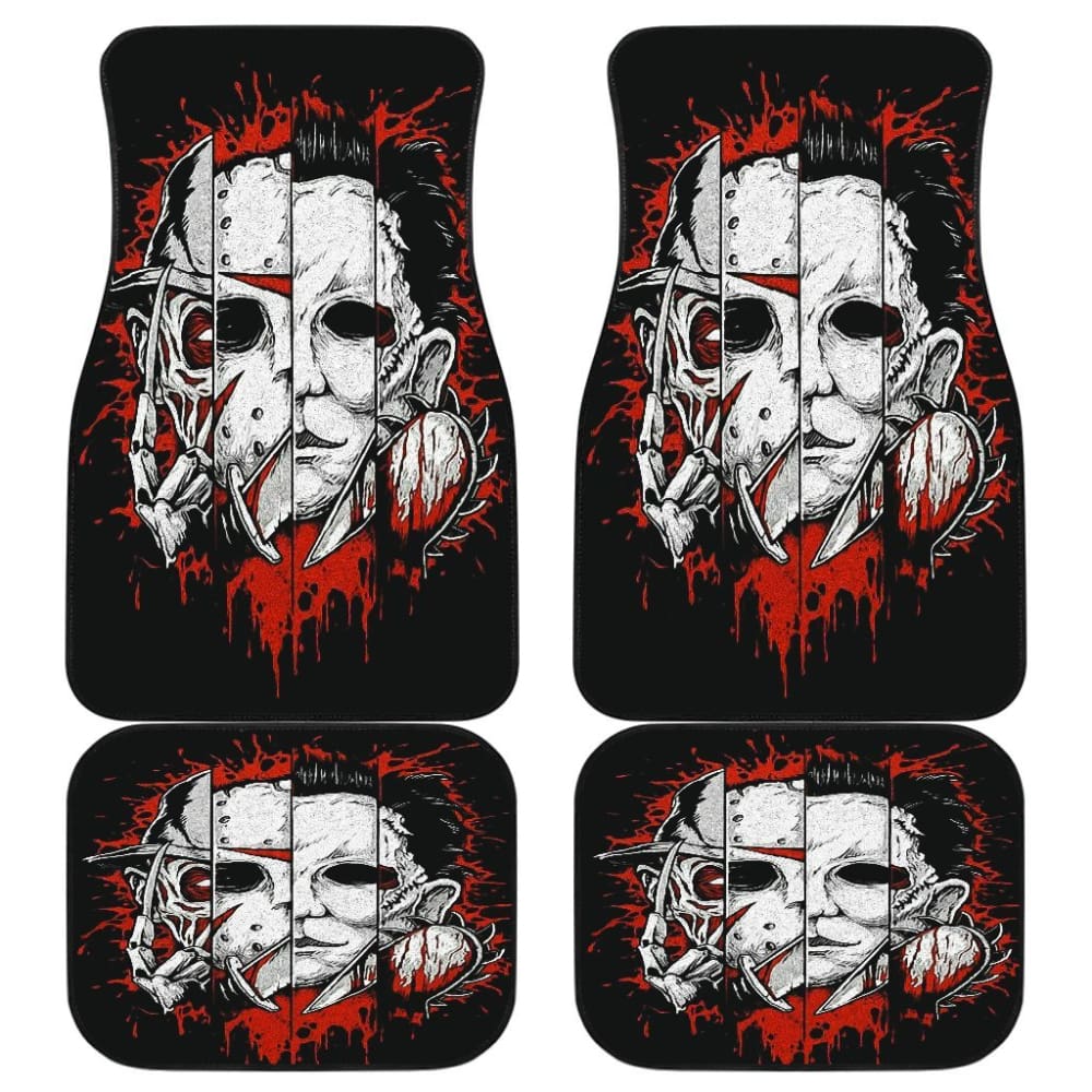 Michael Myers Jason Voorhees Freddy Krueger Leatherface Car Floor Mats 210101 - YourCarButBetter