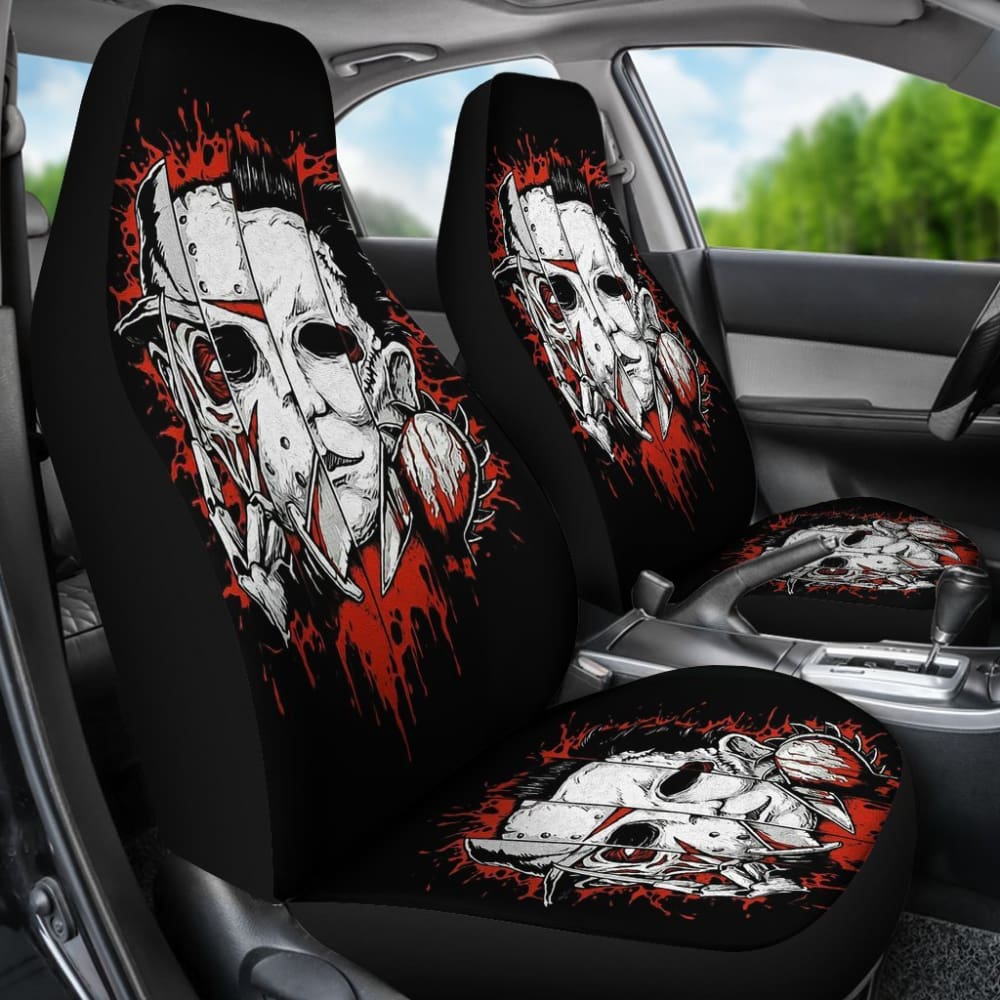 Michael Myers Jason Voorhees Freddy Krueger Leatherface Car Seat Covers 210101 - YourCarButBetter