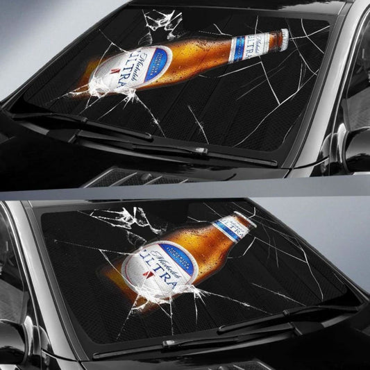 Michelob Ultra Auto Sun Shade Car Sun Visor Funny Beer Lover 102507 - YourCarButBetter