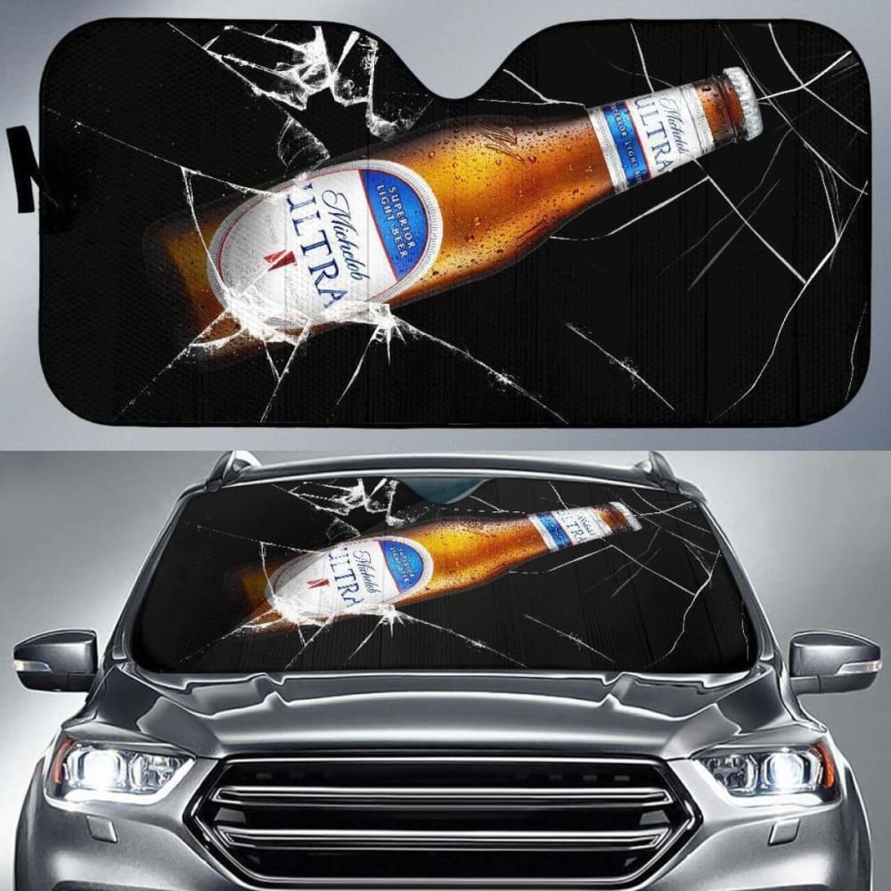 Michelob Ultra Auto Sun Shade Car Sun Visor Funny Beer Lover 102507 - YourCarButBetter
