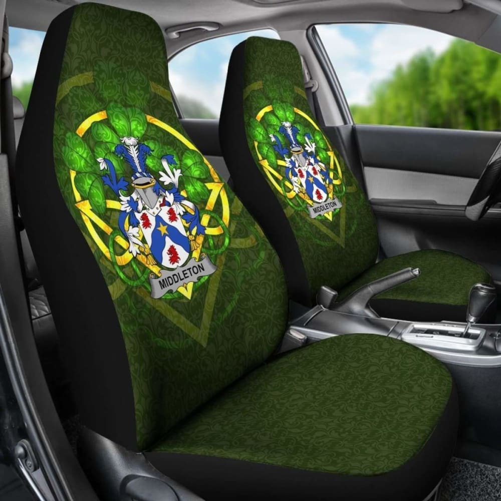 Middleton Ireland Car Seat Cover Celtic Shamrock (Set Of Two) 154230 - YourCarButBetter