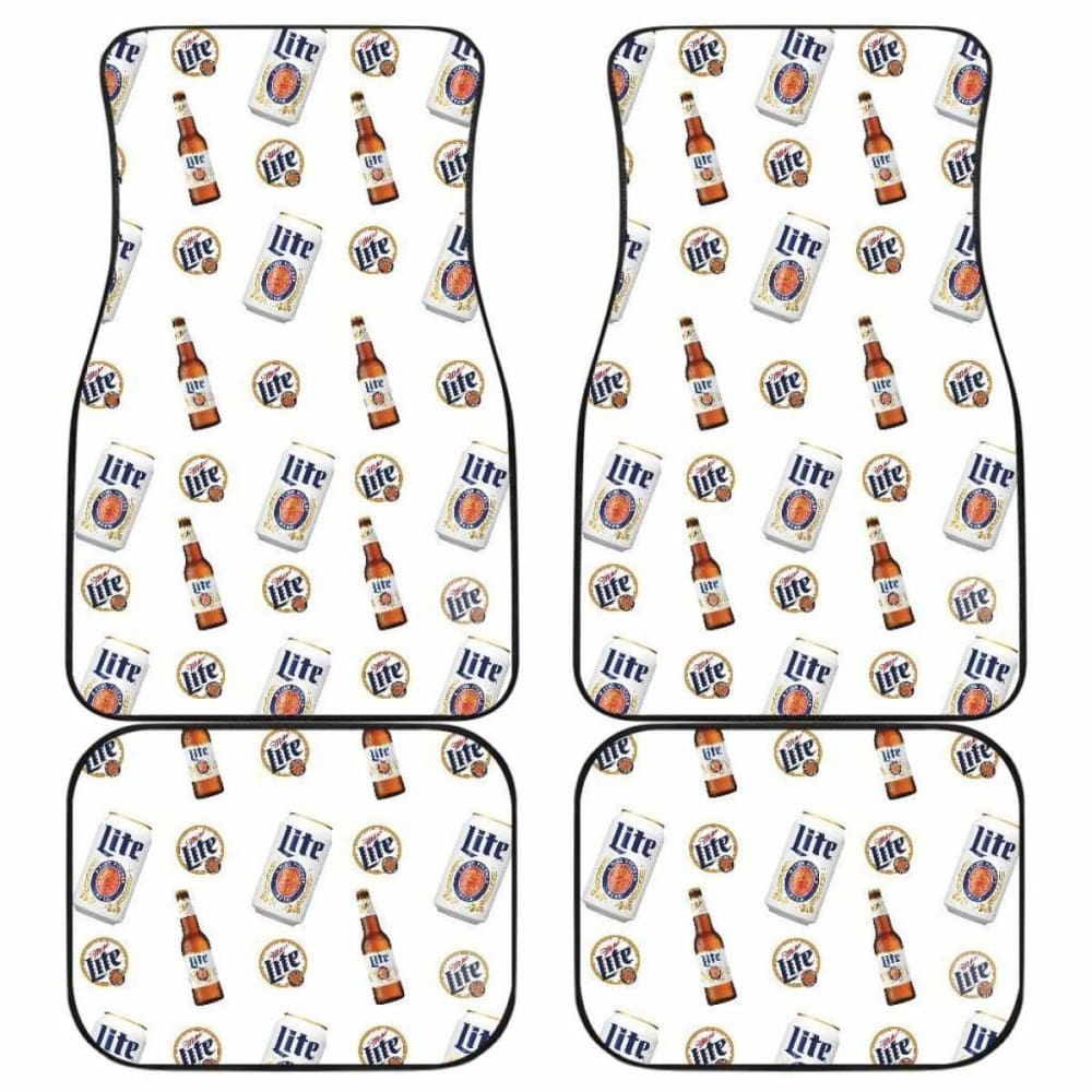 Miller Lite Car Floor Mats Beer Lover Gift Idea 195016 - YourCarButBetter