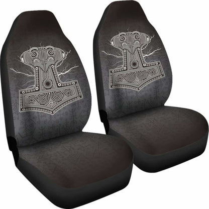 Mjollnir Of Odin In Viking Style Car Seat Covers 144909